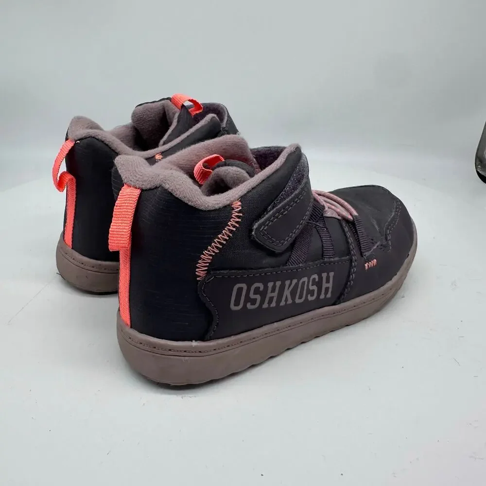 OshKosh B'gosh Camino Purple High Top Velcro Winter Snow Boot Girls Size 11